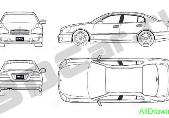 Nissan Impul F55 Cima (Ниссан Импул Ф55 Cима) - чертежи (рисунки) автомобиля